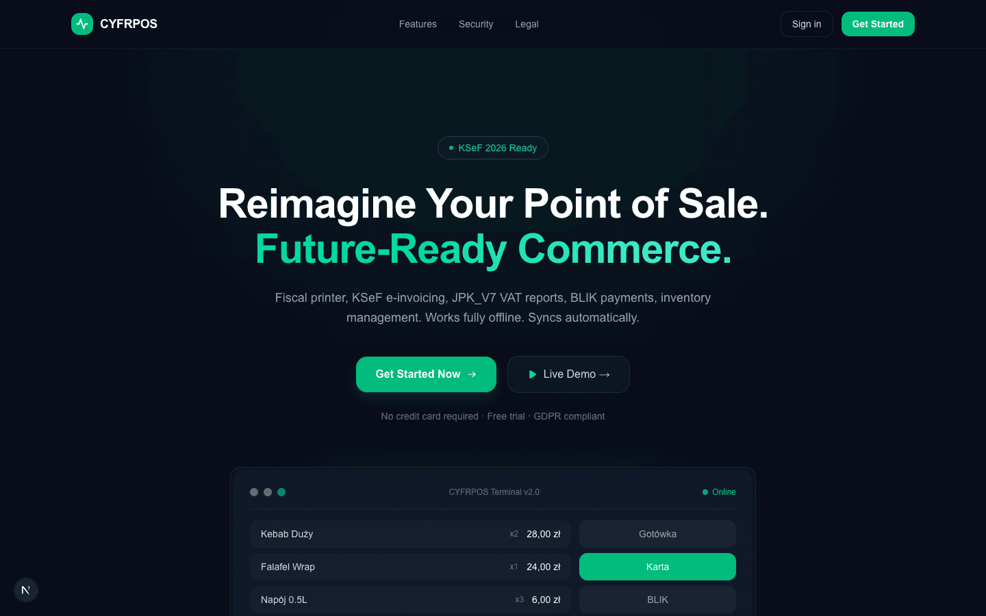 CYFRPOS - Point of Sale System